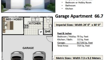 DOUBLE GARAGE & APARTMENT PLAN